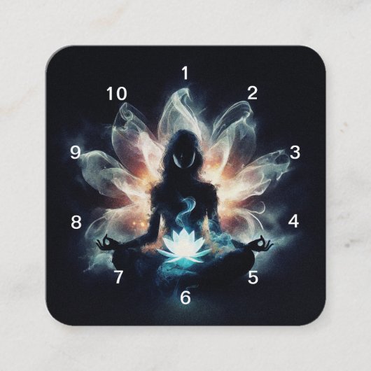 ヨガ講師 メディテーション ロータス ポーズ クラスパス ロイヤリティカード (正面)