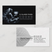 ヨガ講師 ロータス メディテーション ポーズ 5 クラスパス ロイヤリティカード (正面/裏面)