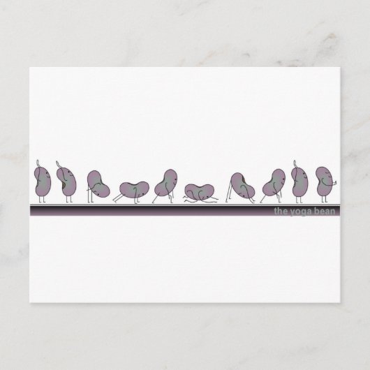 ヨガ豆 – サンサルテーション ポストカード (正面)