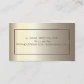 ヨガ金ゴールドグリッターガールシャンパン 名刺 (裏面)