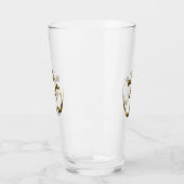 ヨガ金ゴールドメタリックOMヒンドゥー教のシンボル タンブラーグラス (左)