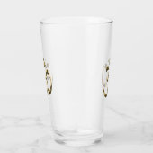 ヨガ金ゴールドメタリックOMヒンドゥー教のシンボル タンブラーグラス (右)