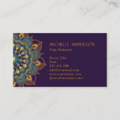 ヨガ金ゴールド曼荼羅 名刺 (裏面)