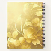 ヨガ金ゴールド花名前をカスタムする ノートブック (裏面)