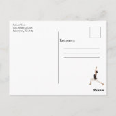 ヨガ金ゴールド、青と赤のマンダラパーソナライズされた ポストカード (裏面)