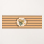 ヨガ開花が植えられたフローラエッセンス ヨガマット (正面(横))