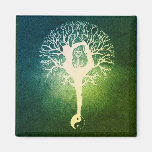 ヨガ陰陽 マグネット (正面)