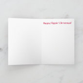 ヨガ雪だるまクリスマスカード/スカンジナビアしゃれている シーズンカード (内部)