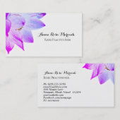 *~*ヨガ霊気のエネルギー癒し灯り入りロータス 名刺 (正面/裏面)