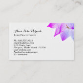 *~*ヨガ霊気のエネルギー癒し灯り入りロータス 名刺 (裏面)