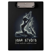 ヨガ霊気インストラクター一本足キングピジョンポーズ クリップボード (正面)