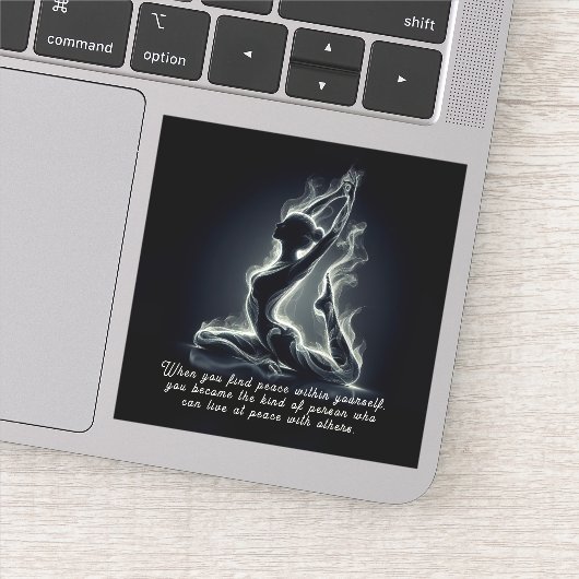 ヨガ霊気インストラクター一本足キングピジョンポーズ シール (詳細)