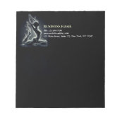 ヨガ霊気インストラクター一本足キングピジョンポーズ ノートパッド (正面)