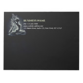 ヨガ霊気インストラクター一本足キングピジョンポーズ ノートパッド (正面)