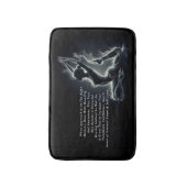 ヨガ霊気インストラクター一本足キングピジョンポーズ バスマット (正面縦)