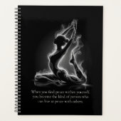 ヨガ霊気インストラクター一本足キングピジョンポーズ プランナー手帳 (正面)