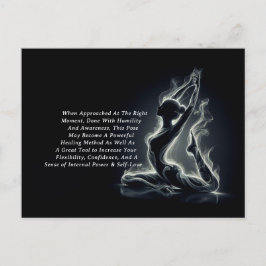 ヨガ霊気インストラクター一本足キングピジョンポーズ ポストカード