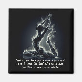 ヨガ霊気インストラクター一本足キングピジョンポーズ マグネット (正面)