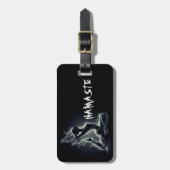 ヨガ霊気インストラクター一本足キングピジョンポーズ ラゲッジタグ (正面縦)