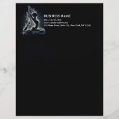 ヨガ霊気インストラクター一本足キングピジョンポーズ レターヘッド (正面)