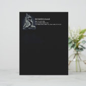 ヨガ霊気インストラクター一本足キングピジョンポーズ レターヘッド (スタンド正面)