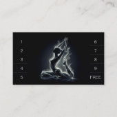 ヨガ霊気インストラクター一本足キングピジョンポーズ ロイヤリティカード (正面)