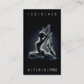 ヨガ霊気インストラクター一本足キングピジョンポーズ ロイヤリティカード (正面)