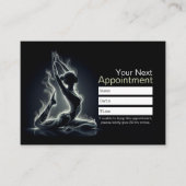 ヨガ霊気インストラクター一本足キングピジョンポーズ 予約カード (正面)