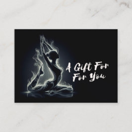 ヨガ霊気インストラクター一本足キングピジョンポーズ 割引カード