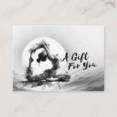 ヨガ霊気インストラクター一本足キングピジョンポーズ 割引カード (正面)