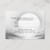 ヨガ霊気インストラクター一本足キングピジョンポーズ 割引カード (裏面)