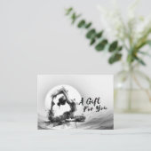 ヨガ霊気インストラクター一本足キングピジョンポーズ 割引カード (スタンド正面)