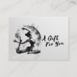 ヨガ霊気インストラクター一本足キングピジョンポーズ 割引カード