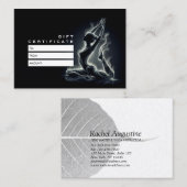 ヨガ霊気インストラクター一本足キングピジョンポーズ 割引カード (正面/裏面)