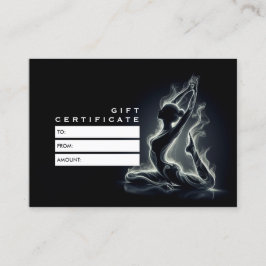 ヨガ霊気インストラクター一本足キングピジョンポーズ 割引カード