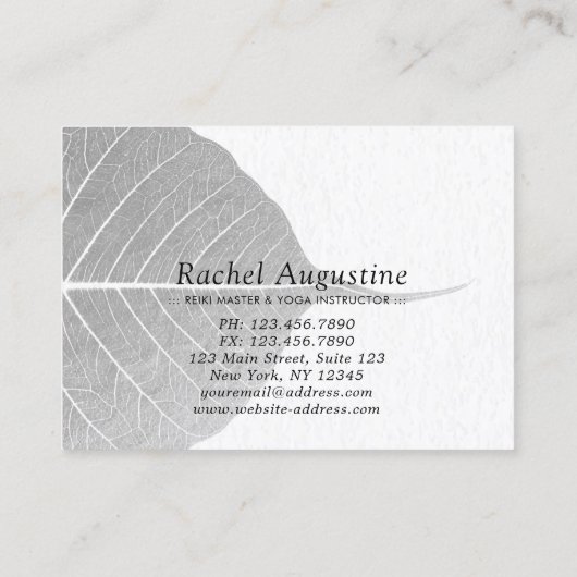 ヨガ霊気インストラクター一本足キングピジョンポーズ 割引カード (裏面)