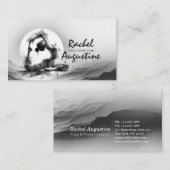 ヨガ霊気インストラクター一本足キングピジョンポーズ 名刺 (正面/裏面)