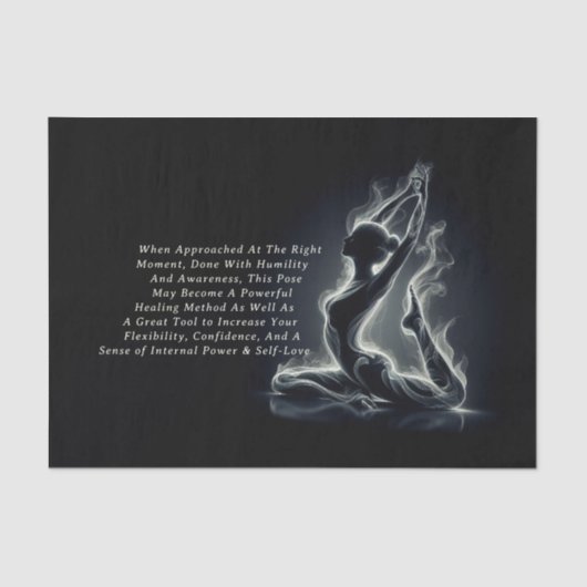 ヨガ霊気インストラクター一本足キングピジョンポーズ 薄葉紙 (正面)