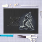 ヨガ霊気インストラクター一本足キングピジョンポーズ 薄葉紙 (クラフト)