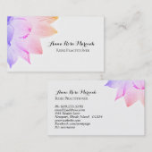 *~*ヨガ霊気エナジーヒーラーライト入りロータス 名刺 (正面/裏面)