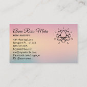 *~*ヨガ霊気エナジーヒーラーロータスリリーマッサージ 名刺 (裏面)