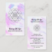*~*ヨガ霊気マッサージ聖幾何学パステル 名刺 (正面/裏面)