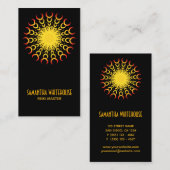 ヨガ霊気マンダラサン抽象芸術名刺 名刺 (正面/裏面)