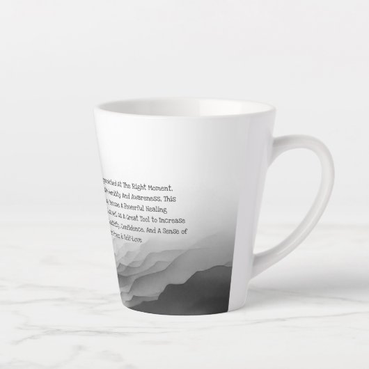 ヨガ霊気一本足キングピジョンポーズウォーター色 カフェラテマグ (右)