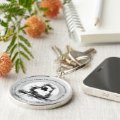 ヨガ霊気一本足キングピジョンポーズウォーター色 キーホルダー (側面)