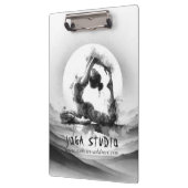 ヨガ霊気一本足キングピジョンポーズウォーター色 クリップボード (左)