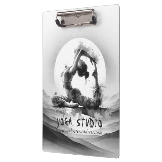 ヨガ霊気一本足キングピジョンポーズウォーター色 クリップボード (左)