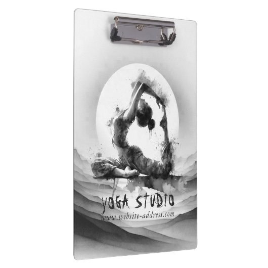 ヨガ霊気一本足キングピジョンポーズウォーター色 クリップボード (右)