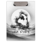 ヨガ霊気一本足キングピジョンポーズウォーター色 クリップボード (正面)