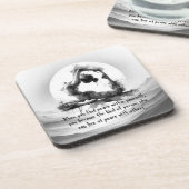 ヨガ霊気一本足キングピジョンポーズウォーター色 コースター (左側)